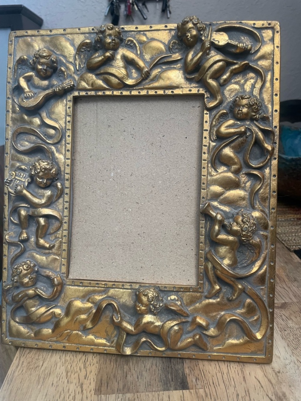 Dark Academia Musical Cherub Frame Heavy Gold Whimsigoth  Celestial